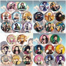 Demon Slayer anime brooch pins set(8pcs a set)58MM