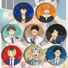 Haikyuu anime brooch pins set(8pcs a set)58MM