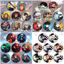 Jujutsu Kaisen anime brooch pins set(8pcs a set)58MM