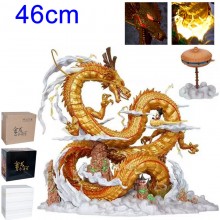 Dragon Ball gold Shenron and small Son Goku anime ...