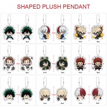 My Hero Academia anime custom shaped plush doll key chain