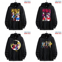 Sailor Moon anime American Retro Make Old Washable Cotton Hoodies