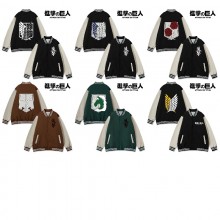 Attack on Titan anime baseball block jackets unifo...