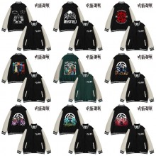 Jujutsu Kaisen anime baseball block jackets uniform coats hoodie