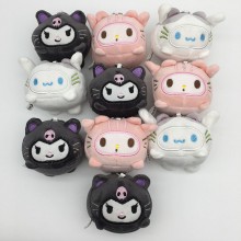 3.2inches Melody Cinnamoroll Kuromi Purin Plush doll 8cm