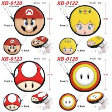 Super Mario anime pu zipper round wallet coin purs...