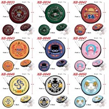 One Piece anime pu zipper round wallet coin purse