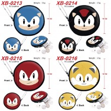 Sonic the Hedgehog pu zipper round wallet coin purse