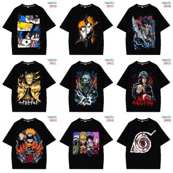 Naruto anime 230g direct injection short sleeve cotton t-shirt