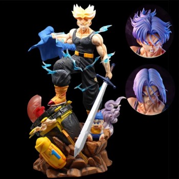 Dragon Ball Super Saiyan Trunks anime figure 3 heads