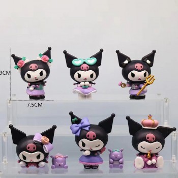 Kuromi birthday party anime figures set(6pcs a set)(OPP bag)