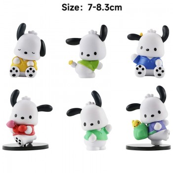 Pochacco anime figures set(6pcs a set)(OPP bag)