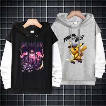 Pokemon anime fake two pieces thin cotton hoodies