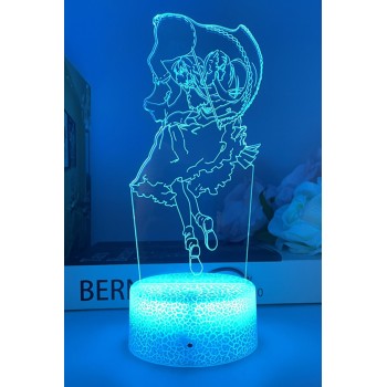 Touhou Project 3D 7 Color Lamp Touch Lampe Nightlight+USB