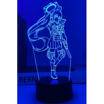 Blue Archive 3D 7 Color Lamp Touch Lampe Nightlight+USB