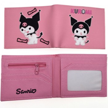 Melody Kuromi anime PVC silicone wallet