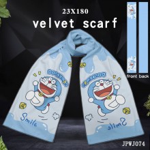 Doraemon anime velvet scarf