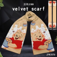 Pooh Bear anime velvet scarf