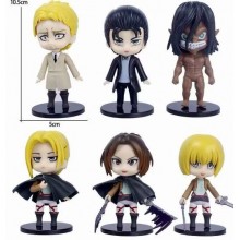 Attack on Titan anime figures set(6pcs a set)(OPP bag)