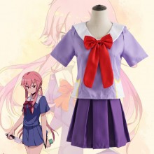 Gasai Yuno Mirai Nikki cosplay cloth dress custume