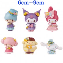 Melody Cinnamoroll Kuromi figures set(6pcs a set)(...