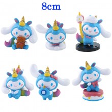 Cinnamoroll COS Unicorn anime figures set(6pcs a s...