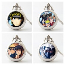 Naruto anime small necklace pocket watch