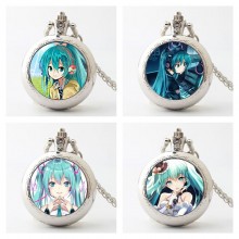 Hatsune Miku anime small necklace pocket watch