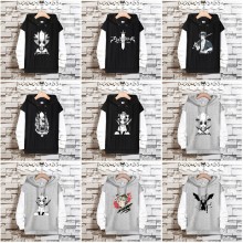 Black Clover anime fake two pieces thin cotton hoodies