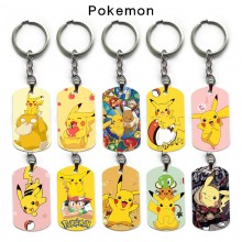 Pokemon anime dog tag military army key chain