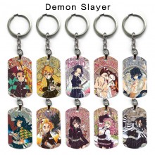 Demon Slayer anime dog tag military army key chain