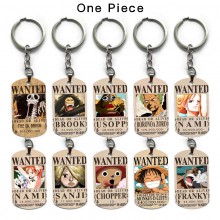 One Piece anime dog tag military army key chain