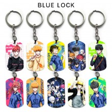 Blue Lock anime dog tag military army key chain