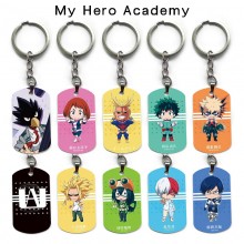 My Hero Academia anime dog tag military army key c...