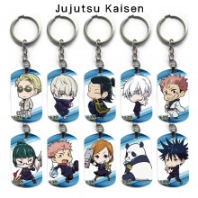 Jujutsu Kaisen anime dog tag military army key chain