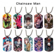 Chainsaw Man anime dog tag military army necklace
