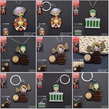 One Piece anime movable key chain/necklace