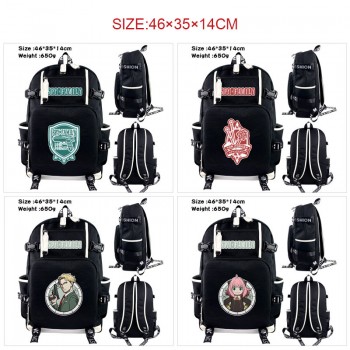 SPY x FAMILY anime USB charging laptop backpack school bag