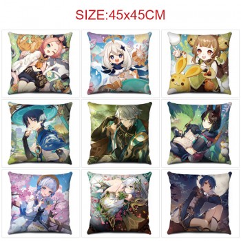 Genshin Impact game two-sided pillow pillowcase 45*45cm