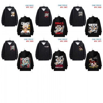 One Piece anime zipper cotton long sleeve hoodies cloth