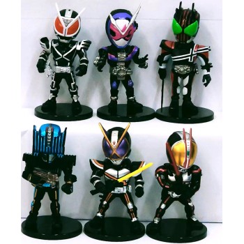 Kamen Rider anime figures set(6pcs a set)(OPP bag)