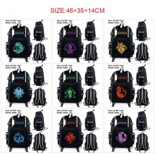 Genshin Impact game USB charging laptop backpack school bag