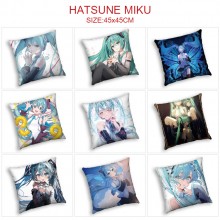 Hatsune Miku anime two-sided pillow 45*45cm