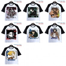 Attack on Titan anime raglan sleeve cotton t-shirt...