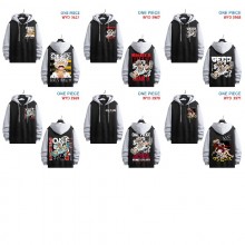 One Piece anime zipper cotton long sleeve hoodies ...