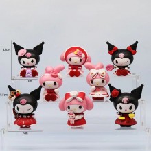 Melody Kuromi anime figures set(8pcs a set)(OPP ba...