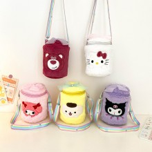 Sanrio Melody kitty Cinnamoroll Kuromi anime plush shoulder bucket bag
