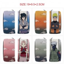 Naruto anime long zipper wallet purse