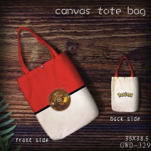 Pokemon game canvas tote bag shopping bag