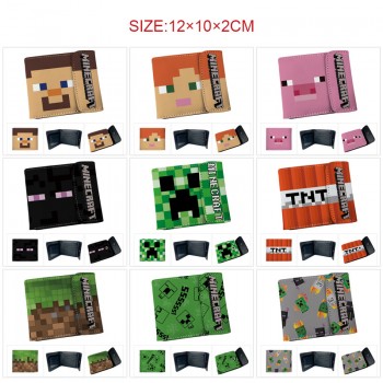 Minecraft game snap wallet buckle purse